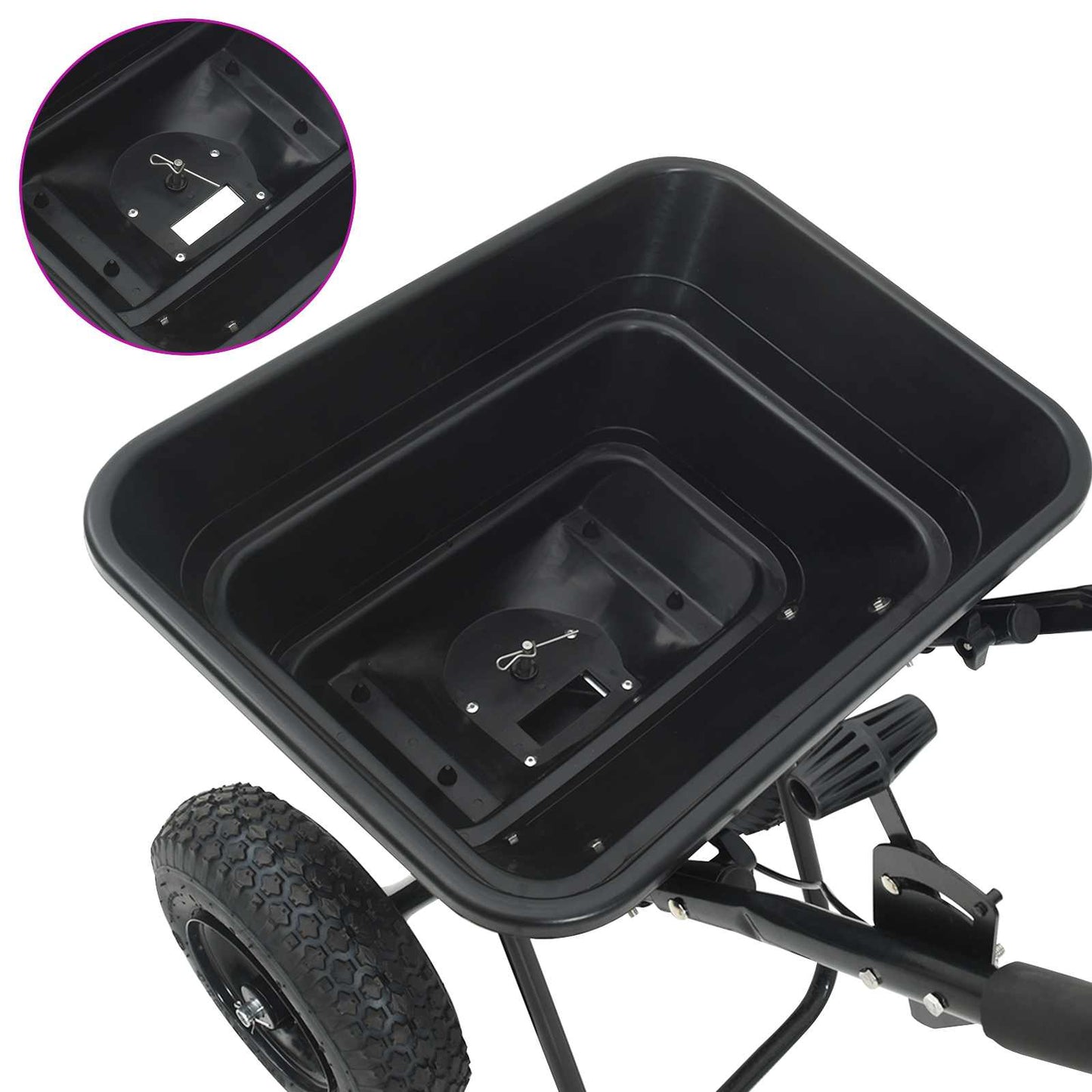 Spanditore Nero 53 x 81,5 x 78 cm PVC e Acciaio