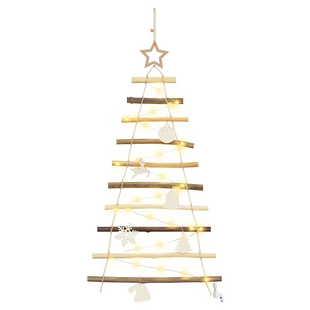 Albero di Natale Naturale 90 cm legno massiccio di frassino