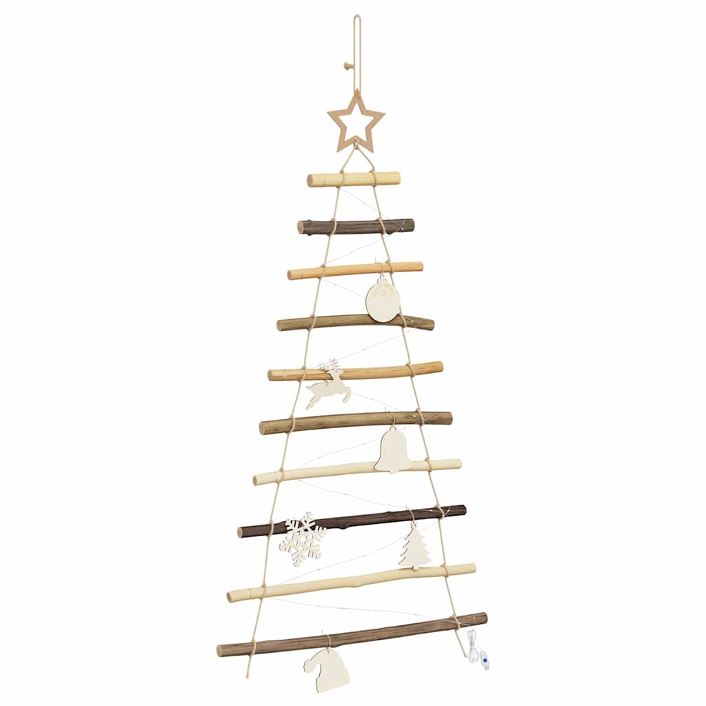 Albero di Natale Naturale 90 cm legno massiccio di frassino