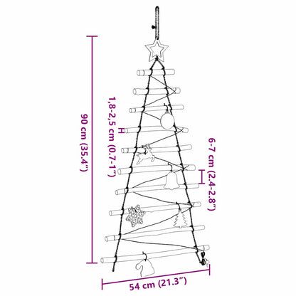 Albero di Natale Naturale 90 cm legno massiccio di frassino