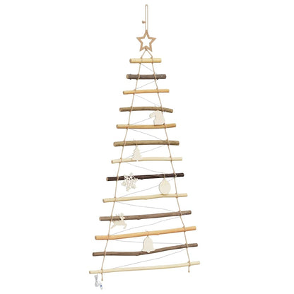Albero di Natale Naturale 120 cm legno massiccio di frassino