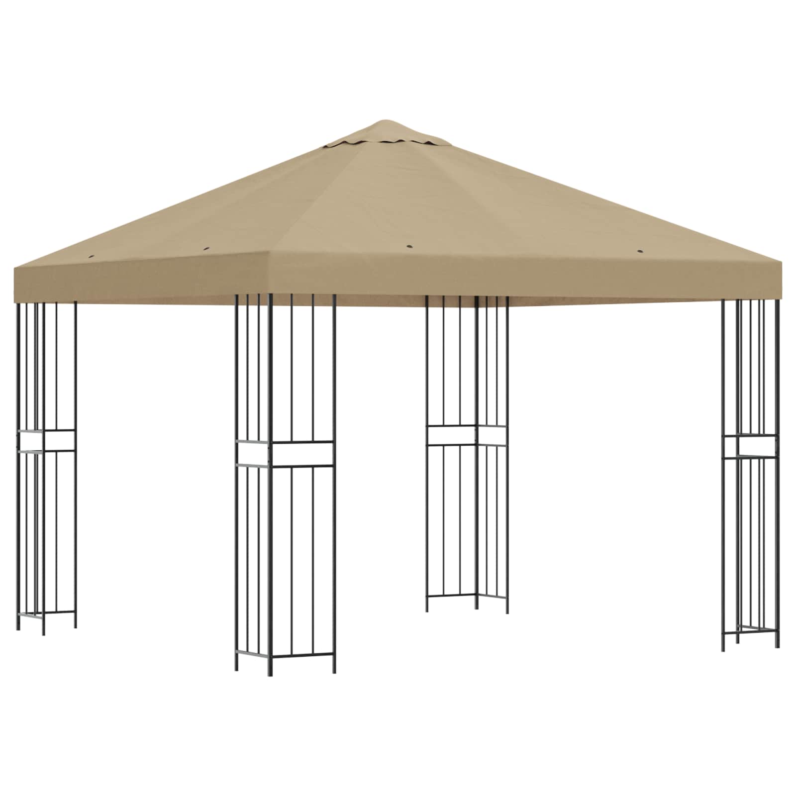 Gazebo 3 x 3 m Beige Poliestere e Acciaio 190 gsm | homemem39