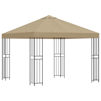 Gazebo 3 x 3 m Beige Poliestere e Acciaio 190 gsm | homemem39