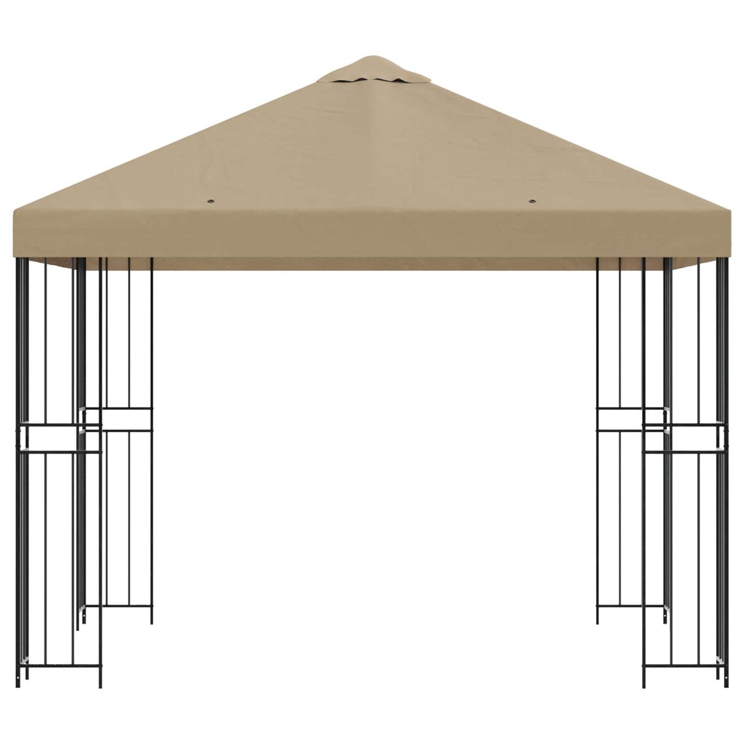 Gazebo 3 x 3 m Beige Poliestere e Acciaio 190 gsm | homemem39