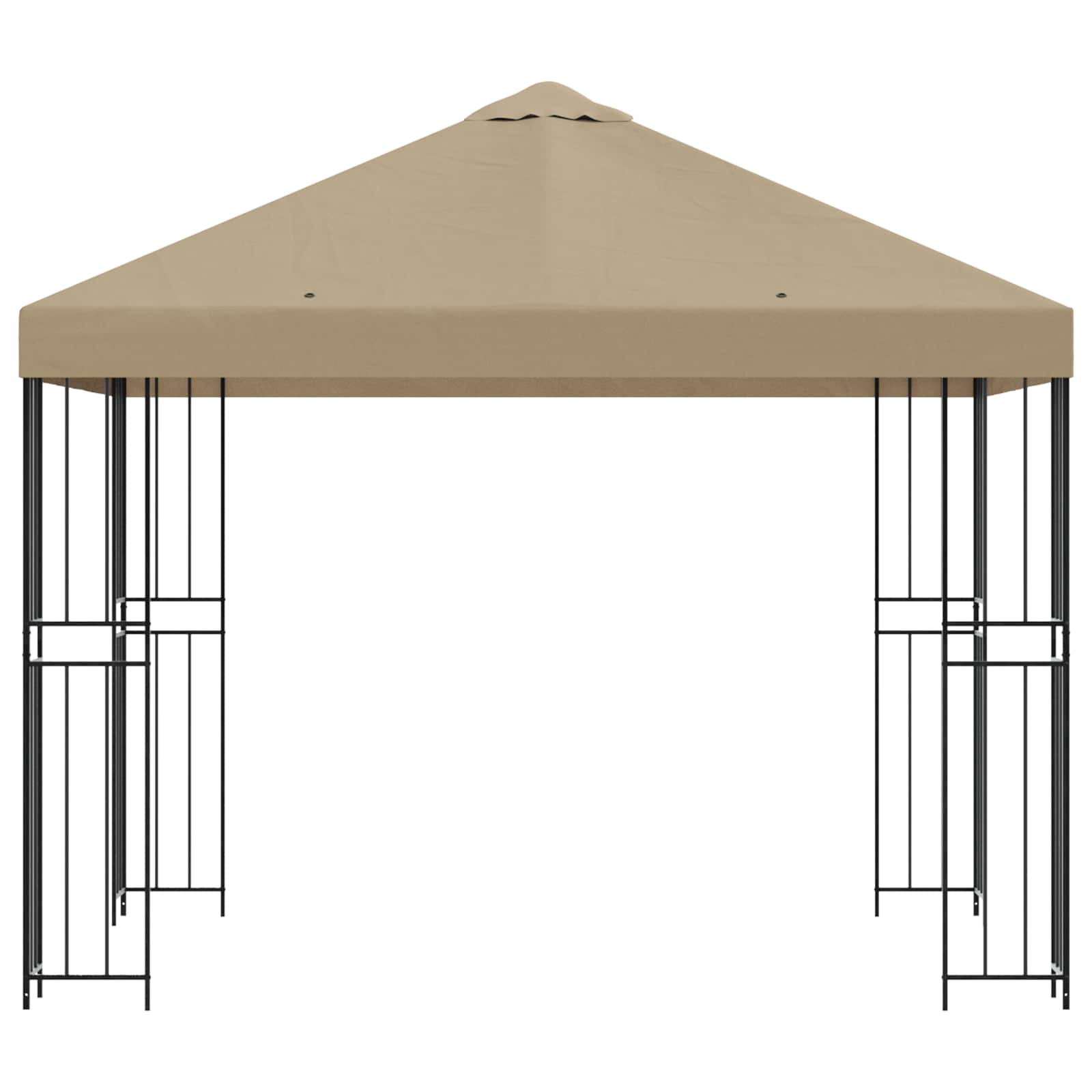 Gazebo 3 x 3 m Beige Poliestere e Acciaio 190 gsm | homemem39
