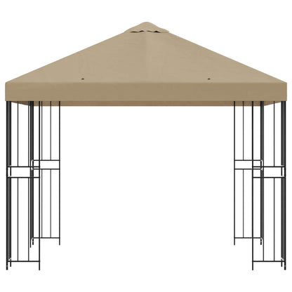 Gazebo 3 x 3 m Beige Poliestere e Acciaio 190 gsm | homemem39