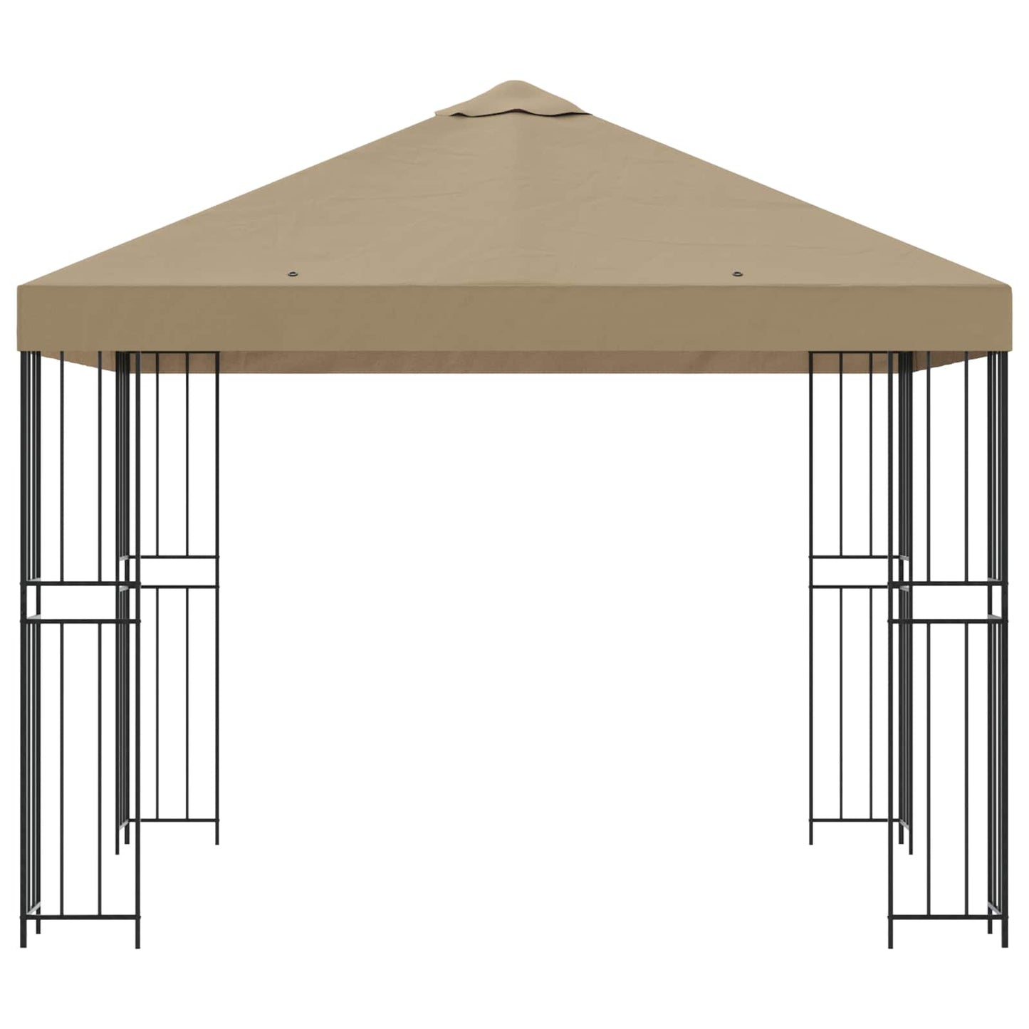 Gazebo 3 x 3 m Beige Poliestere e Acciaio 190 gsm | homemem39