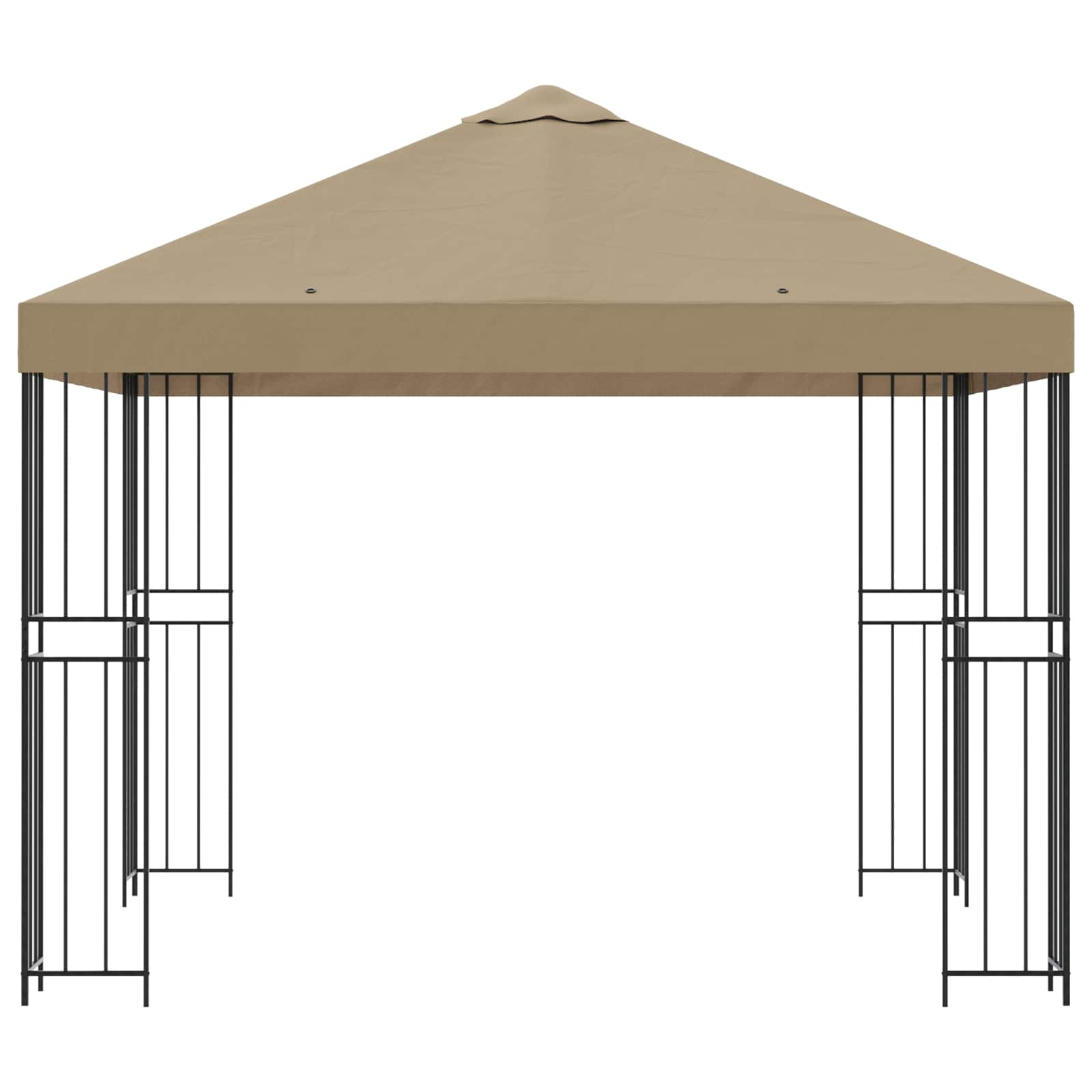Gazebo 3 x 3 m Beige Poliestere e Acciaio 190 gsm | homemem39