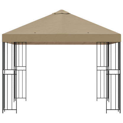 Gazebo 3 x 3 m Beige Poliestere e Acciaio 190 gsm | homemem39