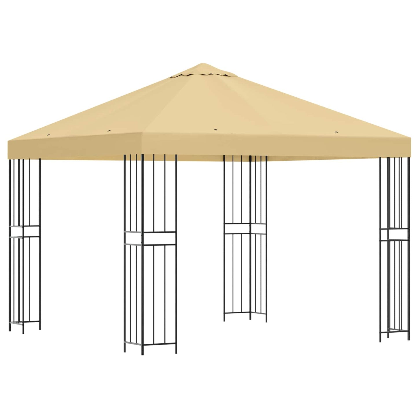 Gazebo 3 x 3 m Crema Poliestere e Acciaio 190 gsm | homemem39