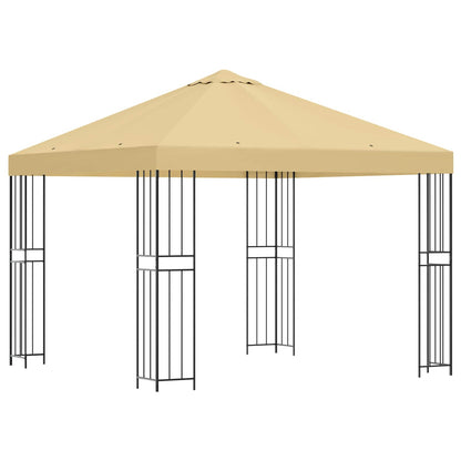 Gazebo 3 x 3 m Crema Poliestere e Acciaio 190 gsm | homemem39