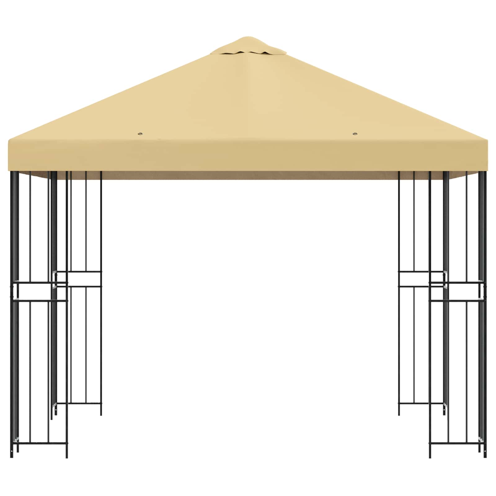 Gazebo 3 x 3 m Crema Poliestere e Acciaio 190 gsm | homemem39