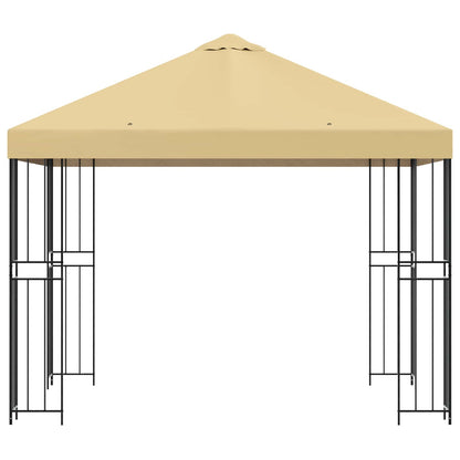 Gazebo 3 x 3 m Crema Poliestere e Acciaio 190 gsm | homemem39
