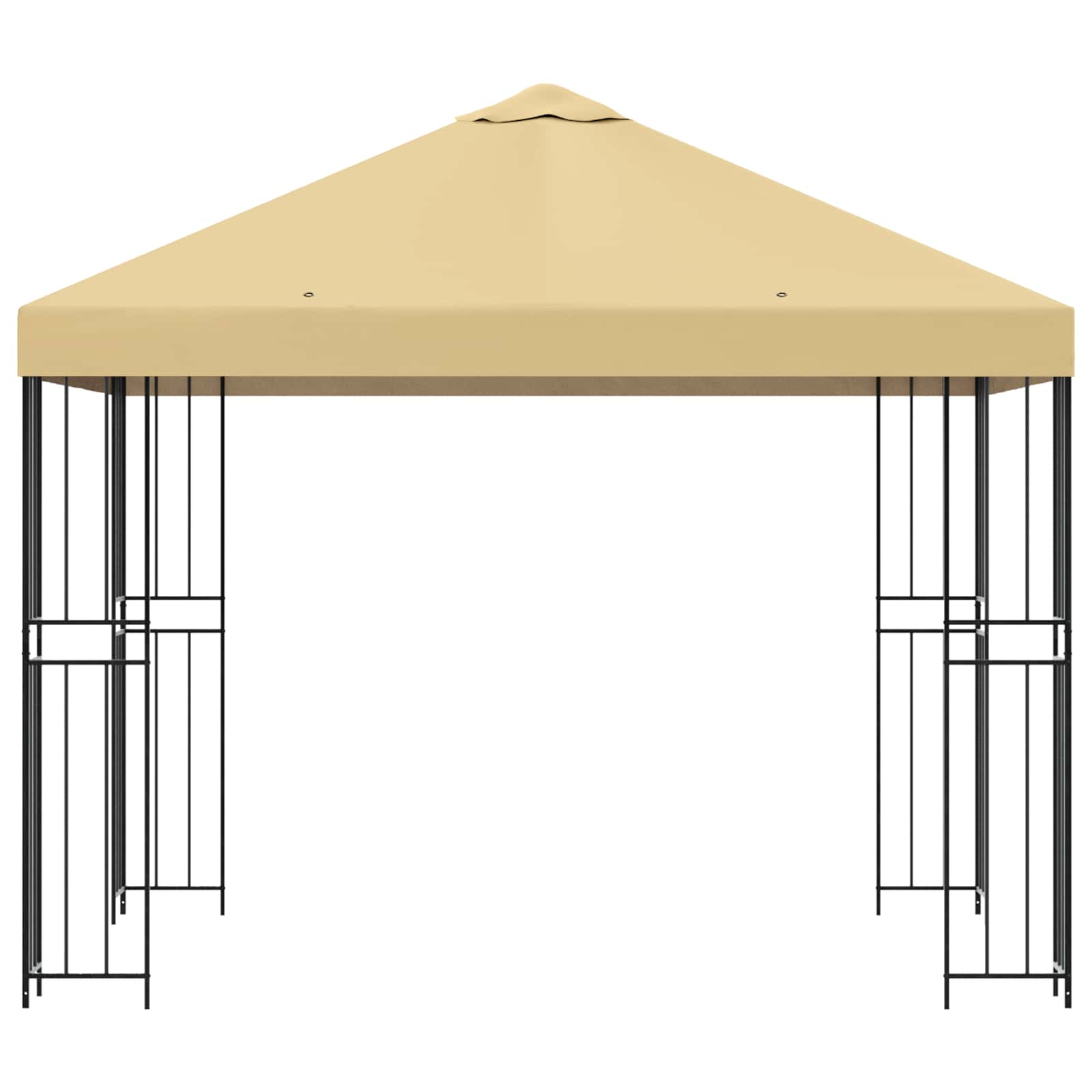 Gazebo 3 x 3 m Crema Poliestere e Acciaio 190 gsm | homemem39