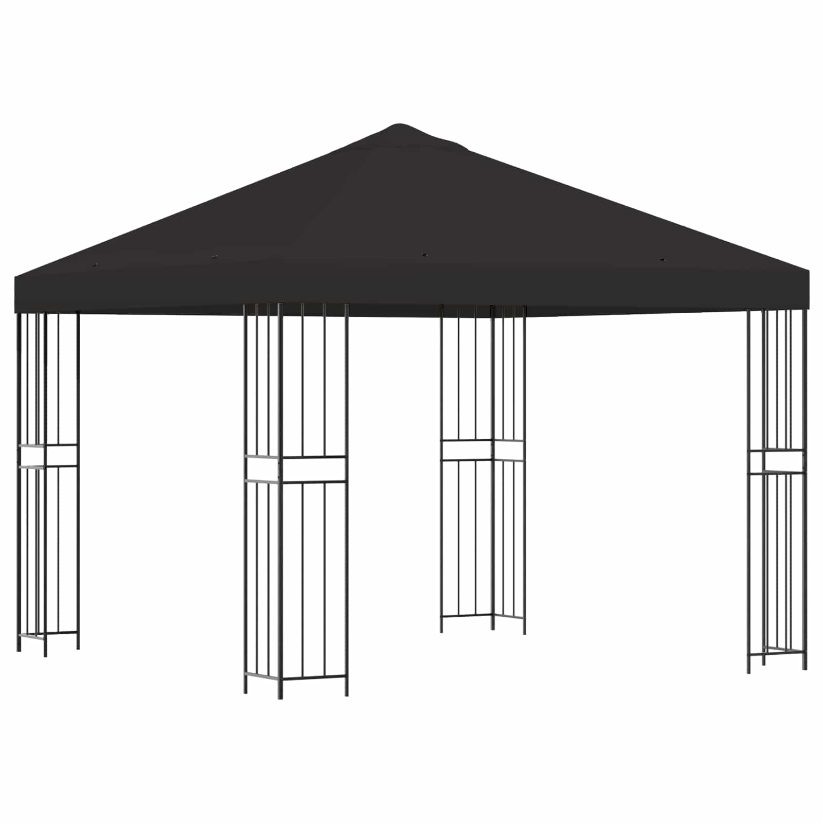 Gazebo 3 x 3 m Antracite Poliestere e Acciaio 190 gsm | homemem39