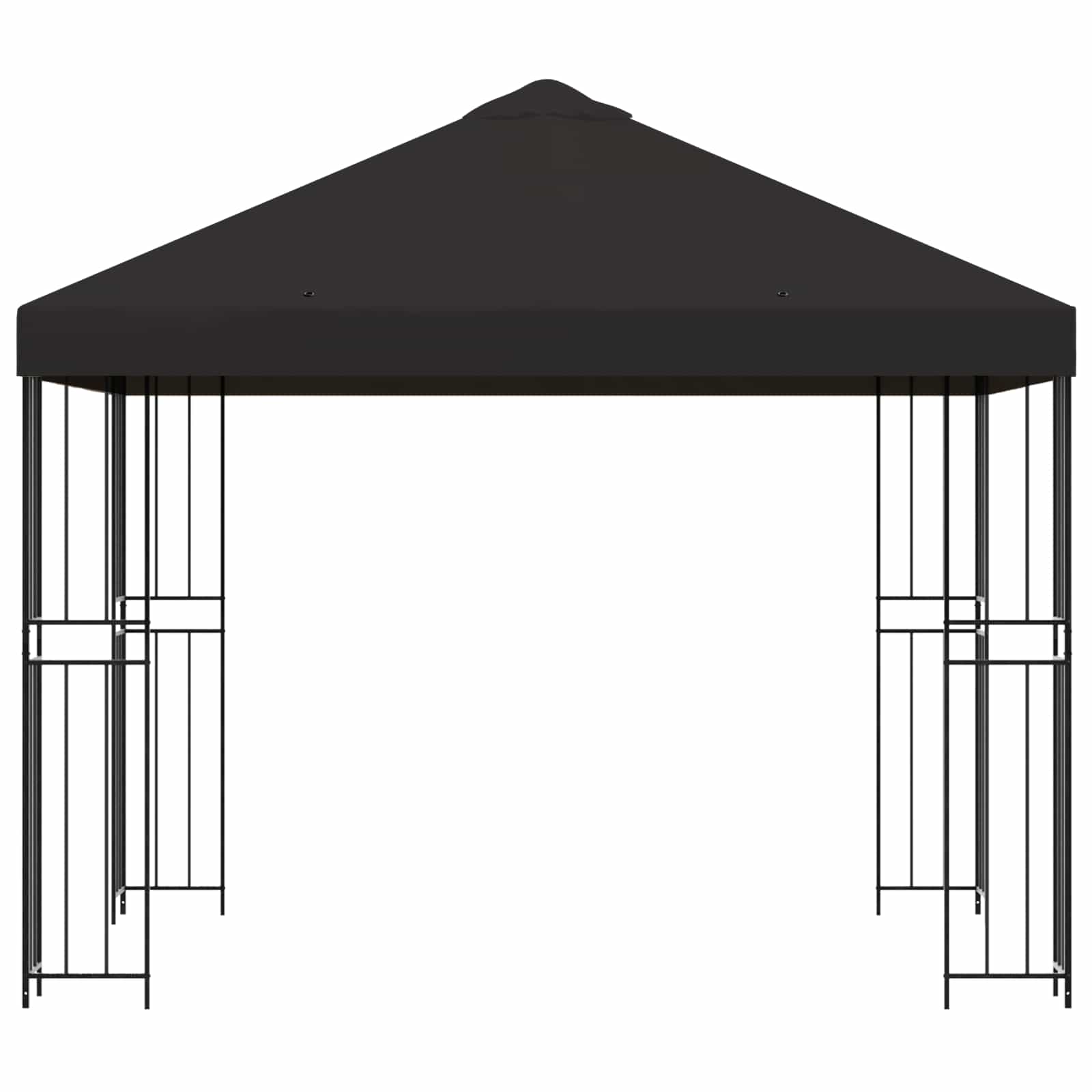 Gazebo 3 x 3 m Antracite Poliestere e Acciaio 190 gsm | homemem39