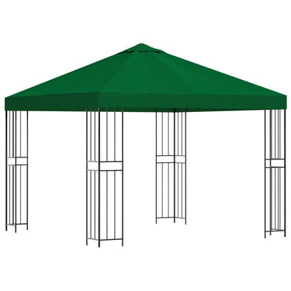 Gazebo 3 x 3 m Verde Poliestere e Acciaio 190 gsm | homemem39