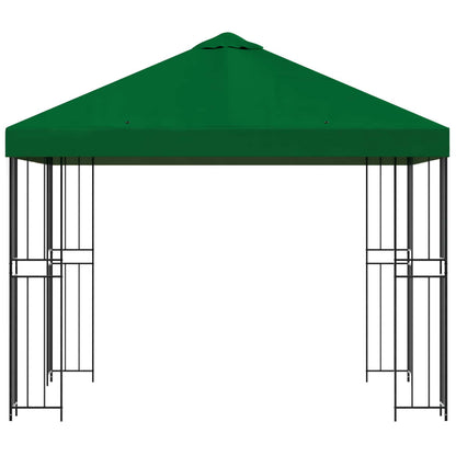 Gazebo 3 x 3 m Verde Poliestere e Acciaio 190 gsm | homemem39