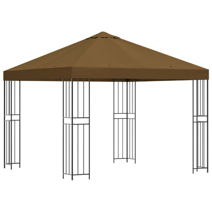 Gazebo 3 x 3 m Tortora Poliestere e Acciaio 190 gsm | homemem39