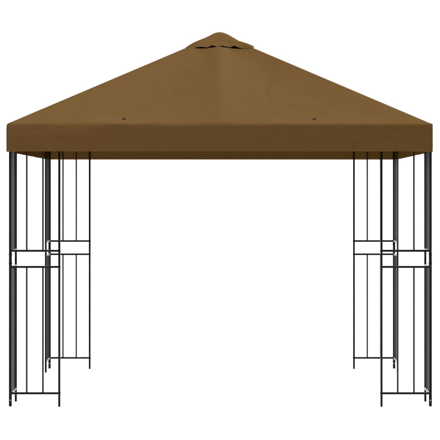 Gazebo 3 x 3 m Tortora Poliestere e Acciaio 190 gsm | homemem39