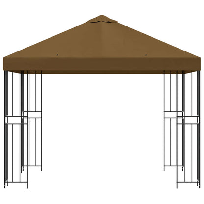 Gazebo 3 x 3 m Tortora Poliestere e Acciaio 190 gsm | homemem39