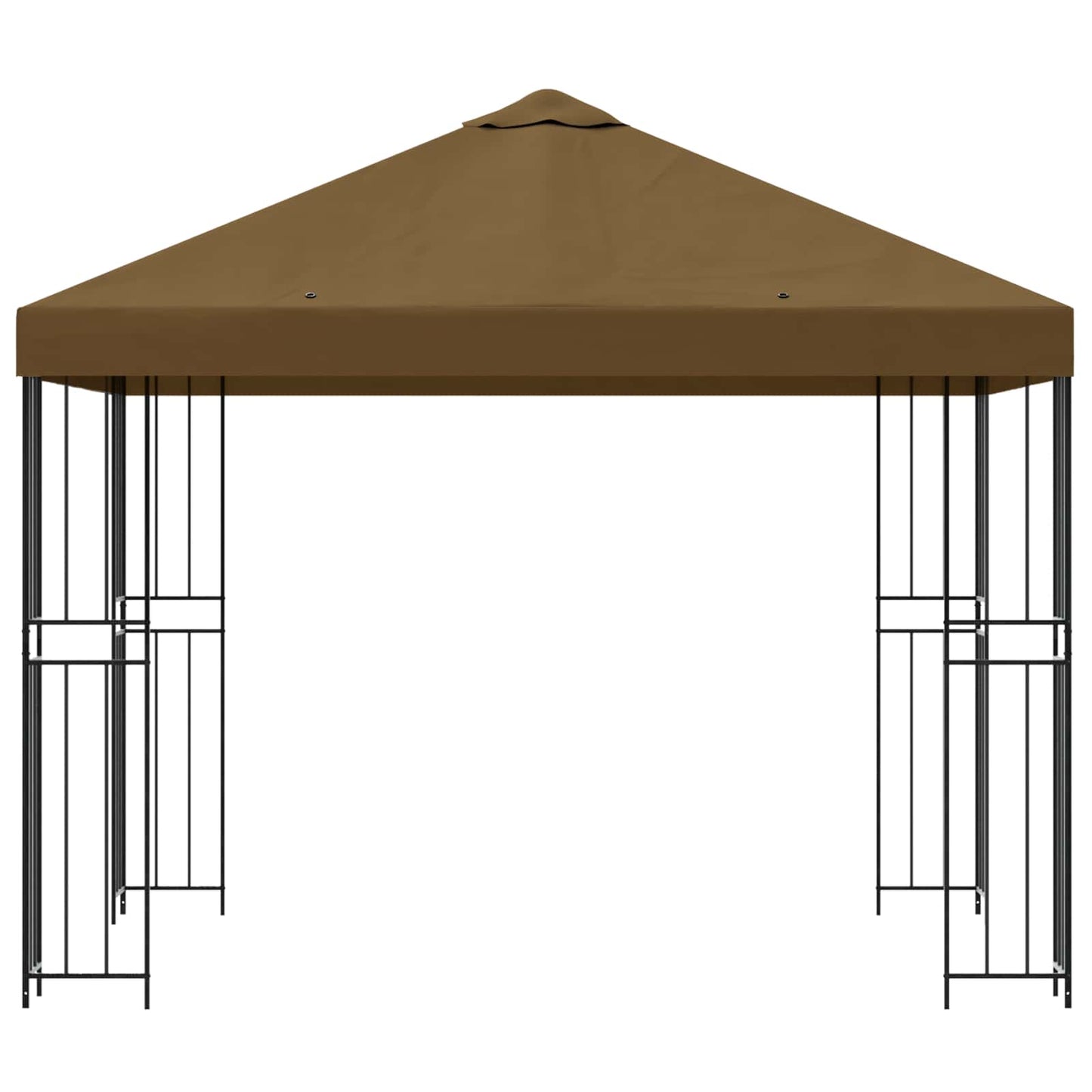 Gazebo 3 x 3 m Tortora Poliestere e Acciaio 190 gsm | homemem39