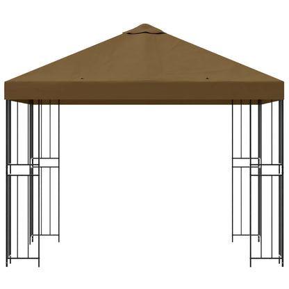 Gazebo 3 x 3 m Tortora Poliestere e Acciaio 190 gsm | homemem39