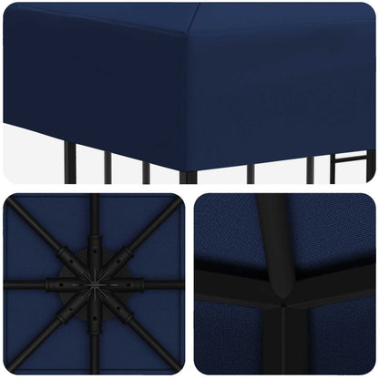 Gazebo 3 x 3 m Blu Poliestere e Acciaio 190 gsm | homemem39