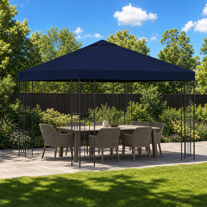 Gazebo 3 x 3 m Blu Poliestere e Acciaio 190 gsm | homemem39