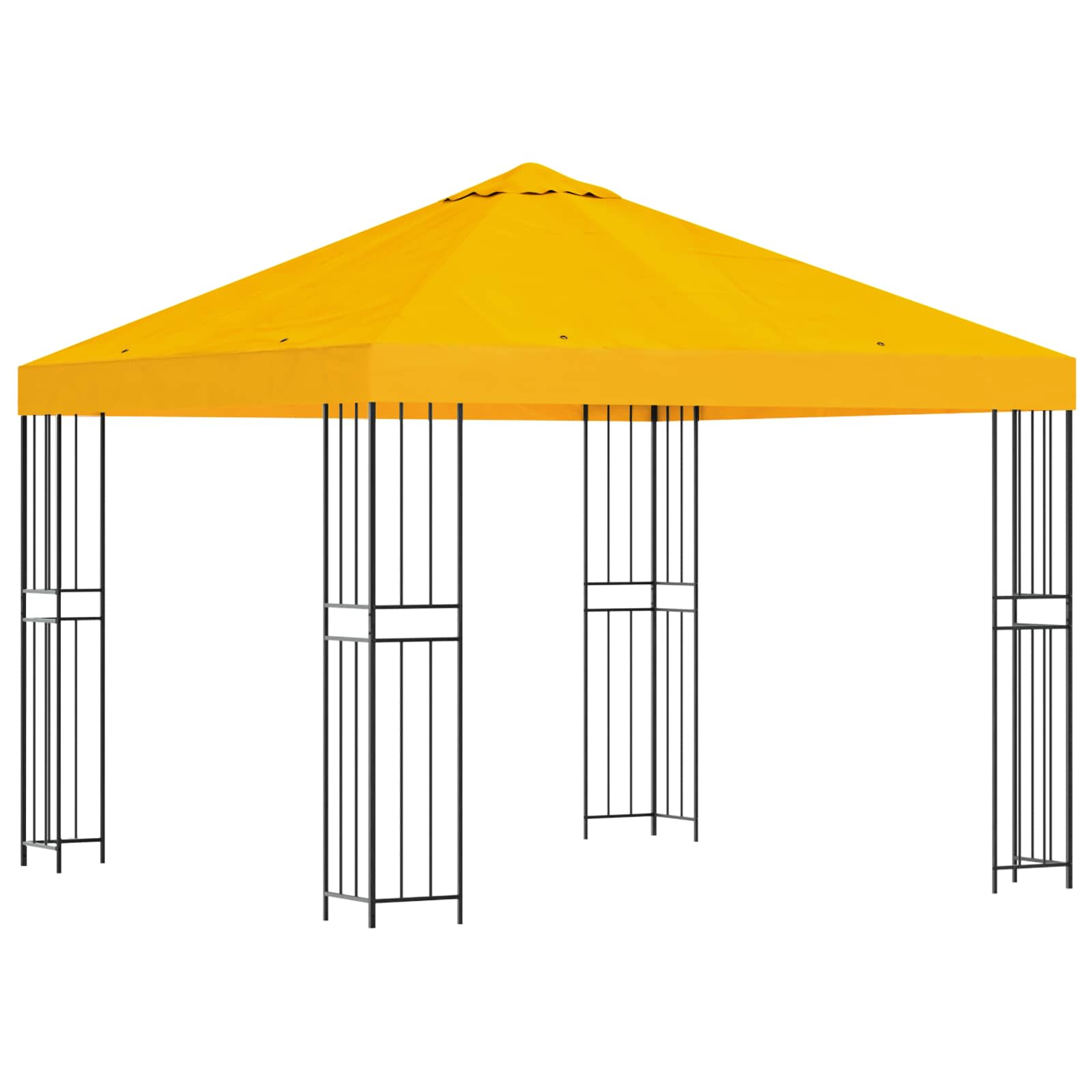 Gazebo 3 x 3 m Giallo Poliestere e Acciaio 190 gsm | homemem39