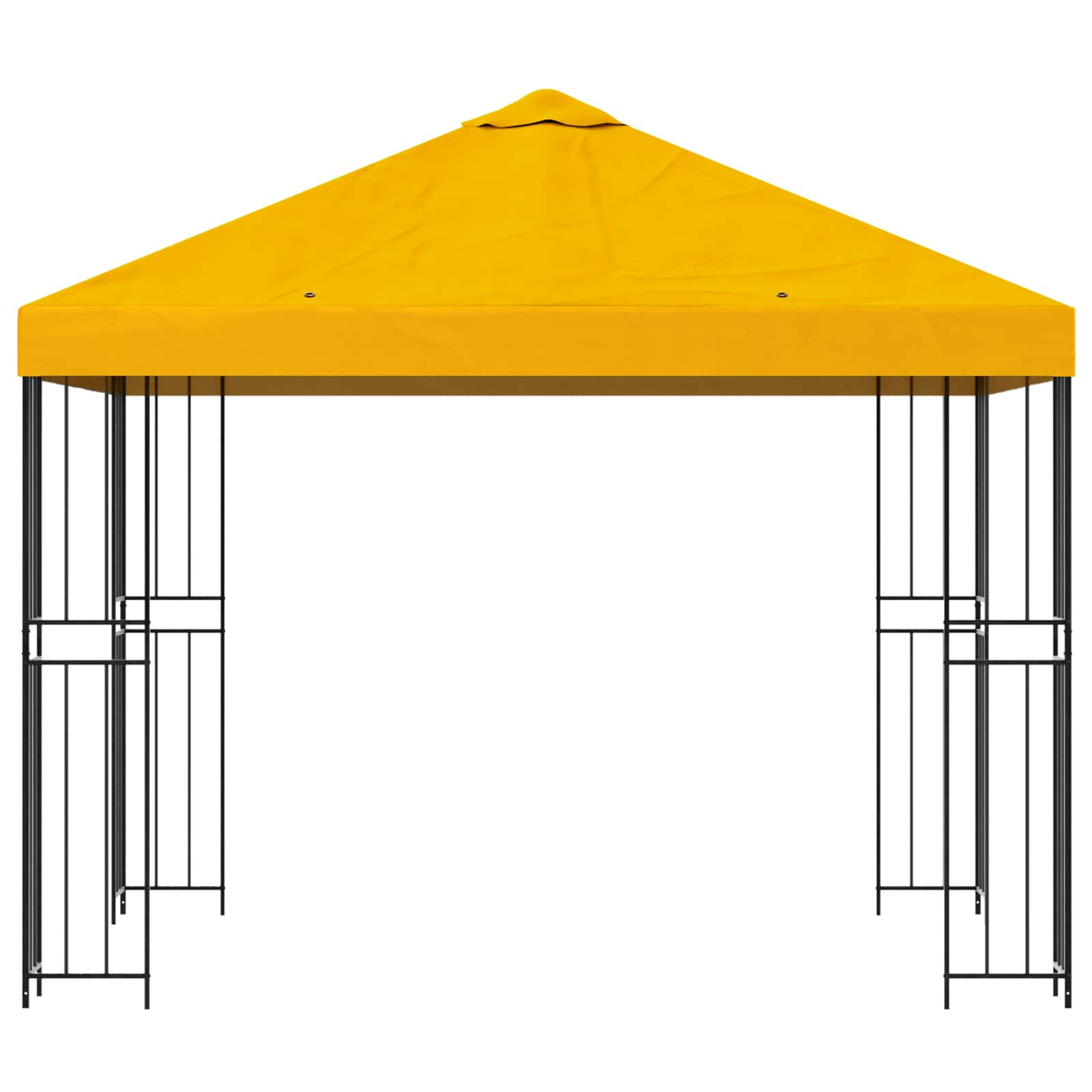 Gazebo 3 x 3 m Giallo Poliestere e Acciaio 190 gsm | homemem39