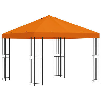 Gazebo 3 x 3 m Arancione Poliestere e Acciaio 190 gsm | homemem39