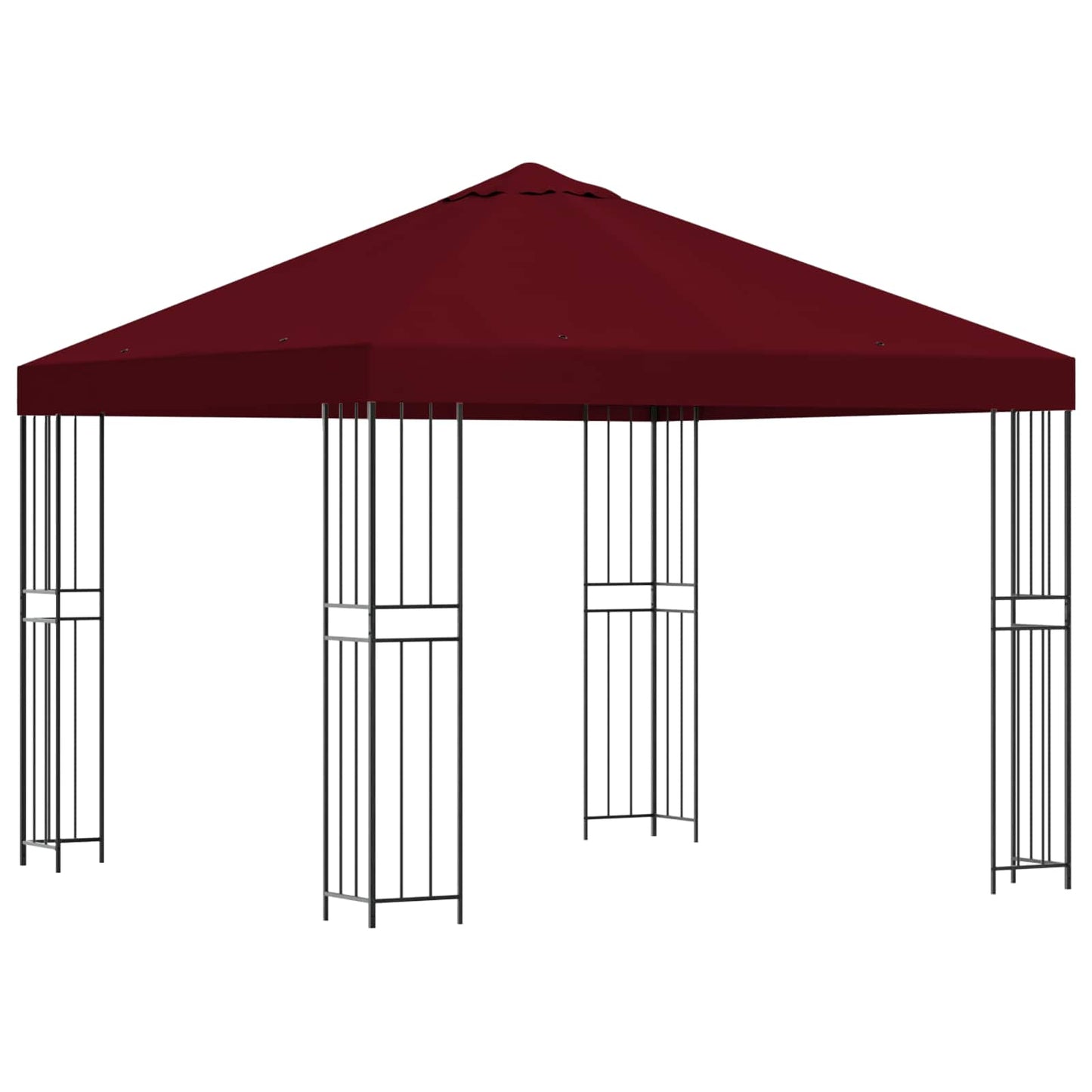 Gazebo 3 x 3 m Borgogna Poliestere e Acciaio 190 gsm | homemem39