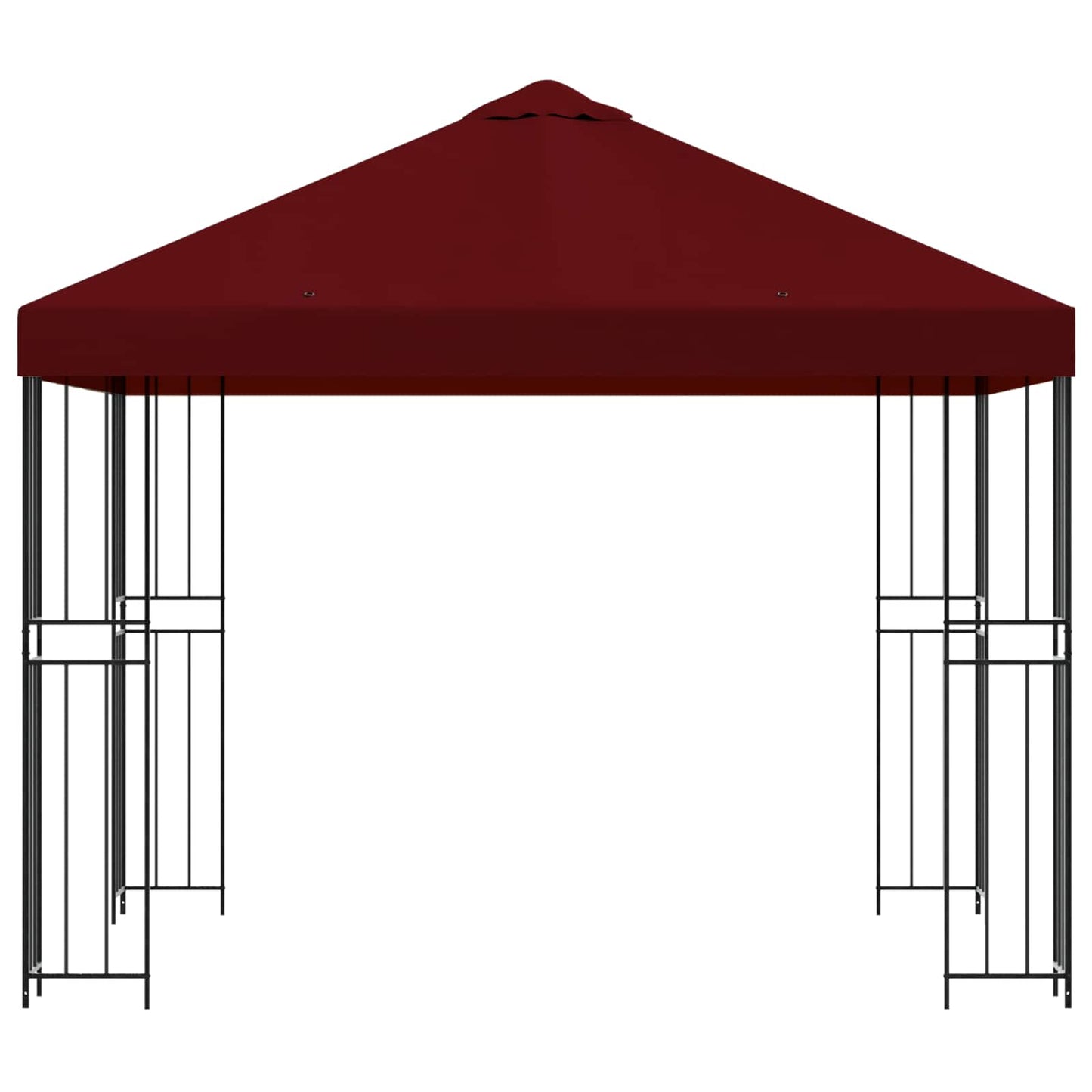 Gazebo 3 x 3 m Borgogna Poliestere e Acciaio 190 gsm | homemem39