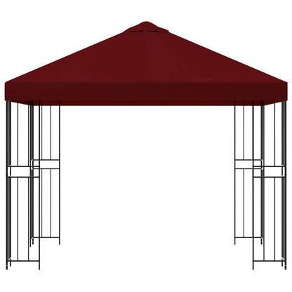 Gazebo 3 x 3 m Borgogna Poliestere e Acciaio 190 gsm | homemem39