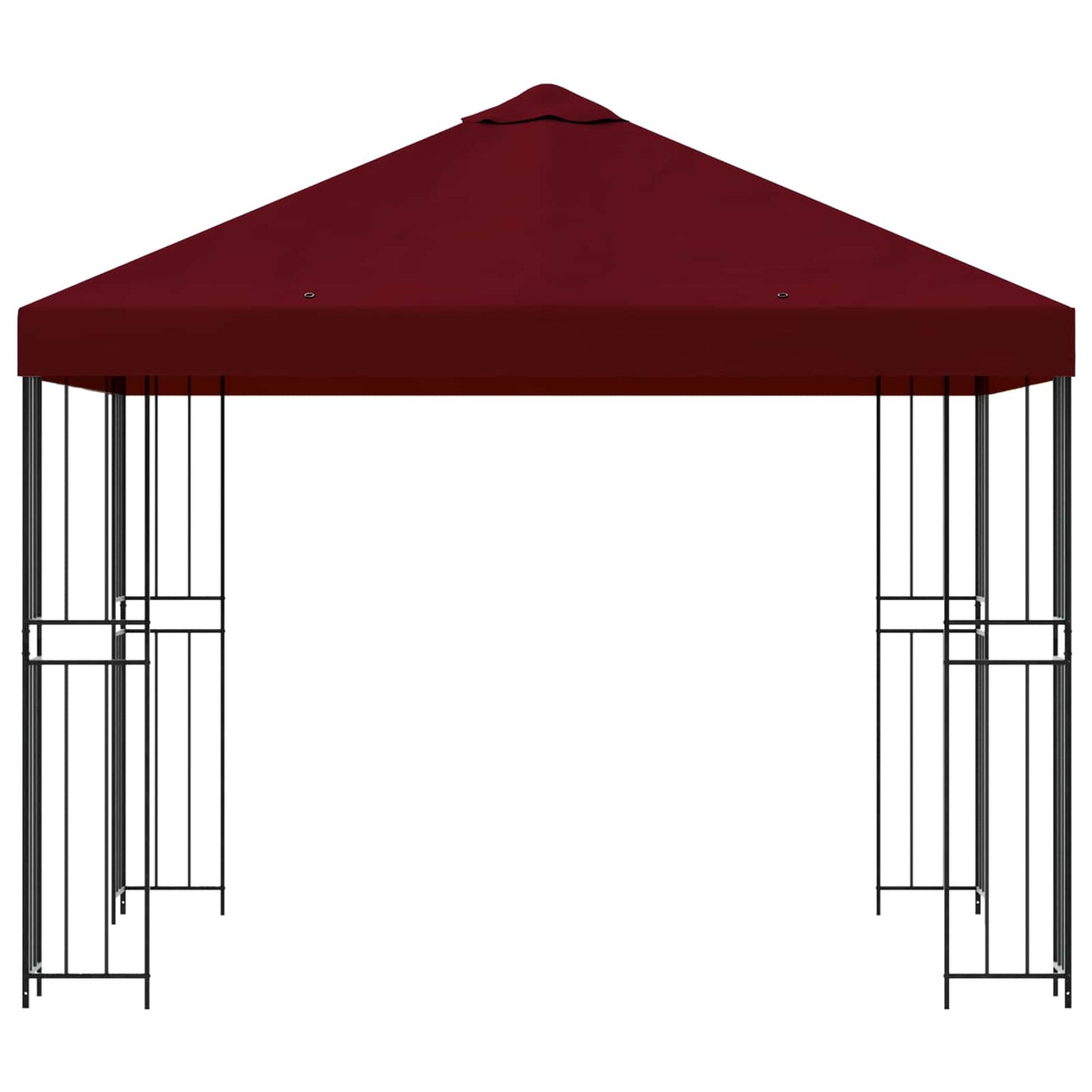 Gazebo 3 x 3 m Borgogna Poliestere e Acciaio 190 gsm | homemem39