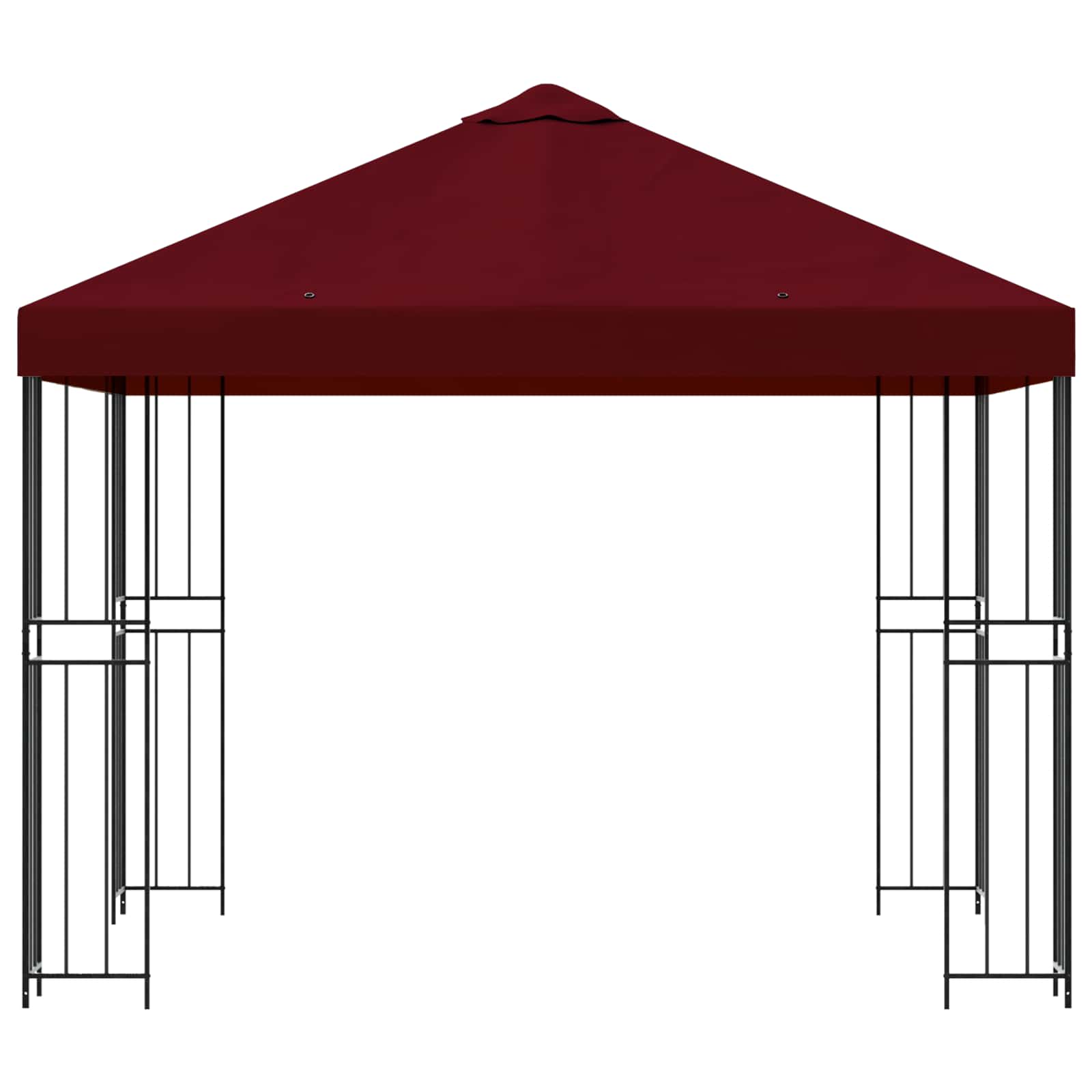 Gazebo 3 x 3 m Borgogna Poliestere e Acciaio 190 gsm | homemem39