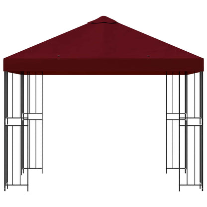 Gazebo 3 x 3 m Borgogna Poliestere e Acciaio 190 gsm | homemem39