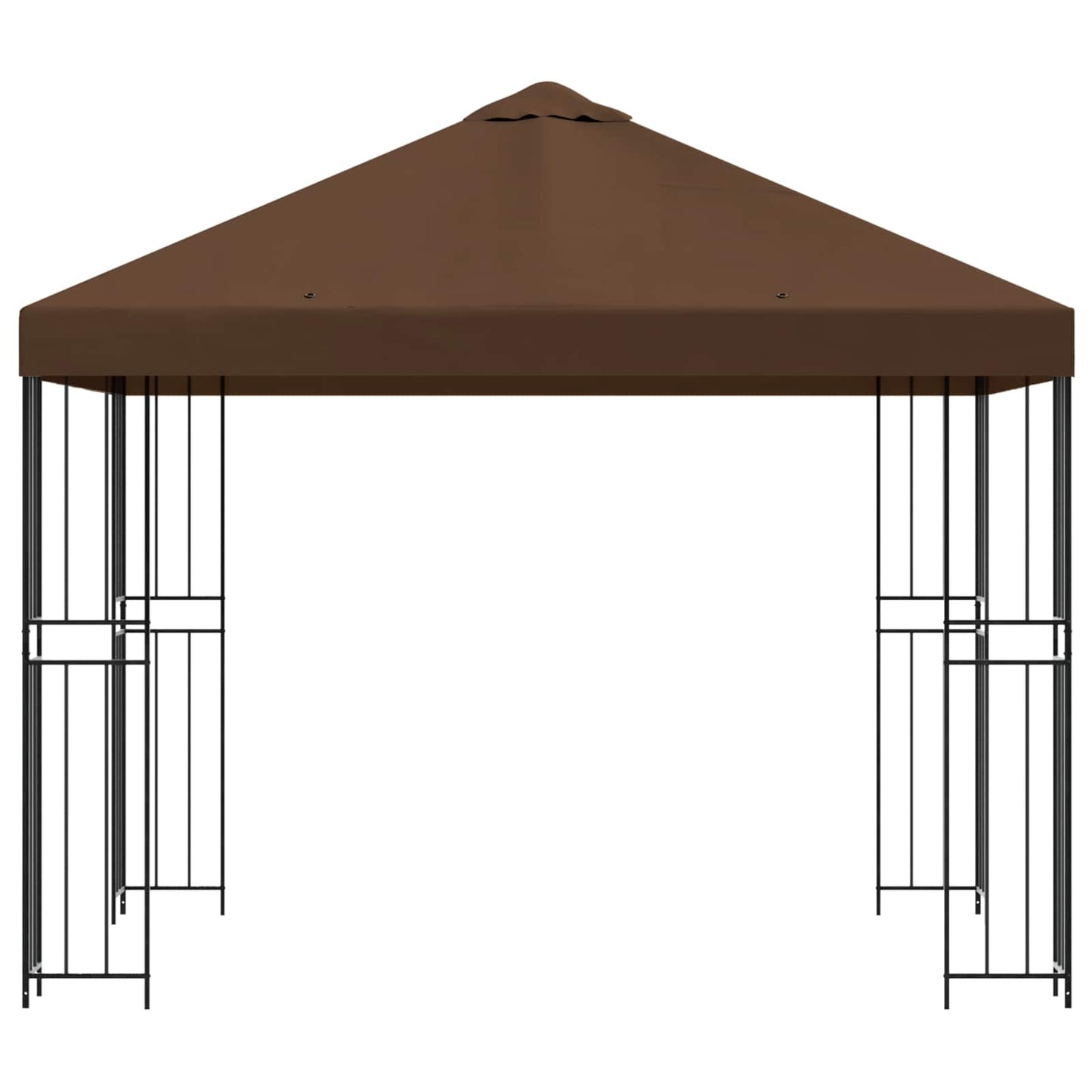 Gazebo 3 x 3 m Marrone Poliestere e Acciaio 190 gsm | homemem39