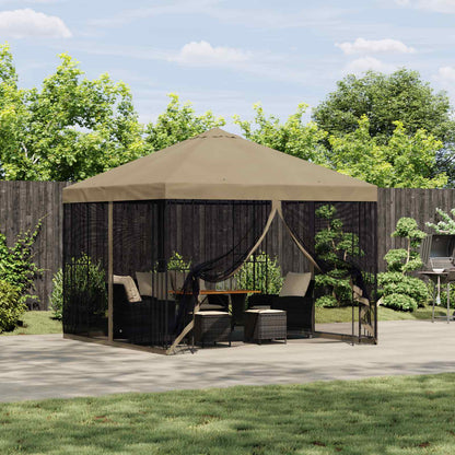 Gazebo da giardino con pareti laterali 3 x 3 m Beige | homemem39