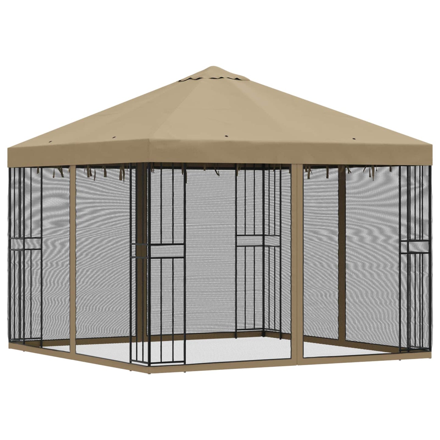 Gazebo da giardino con pareti laterali 3 x 3 m Beige | homemem39