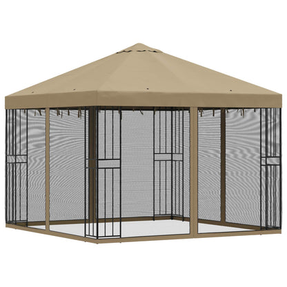 Gazebo da giardino con pareti laterali 3 x 3 m Beige | homemem39