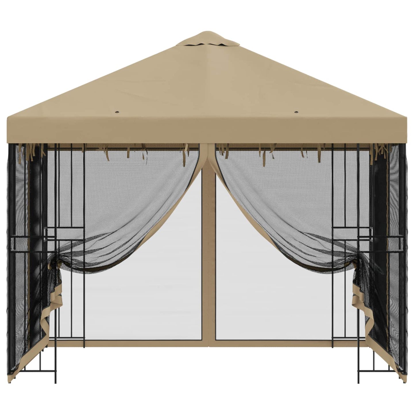 Gazebo da giardino con pareti laterali 3 x 3 m Beige | homemem39