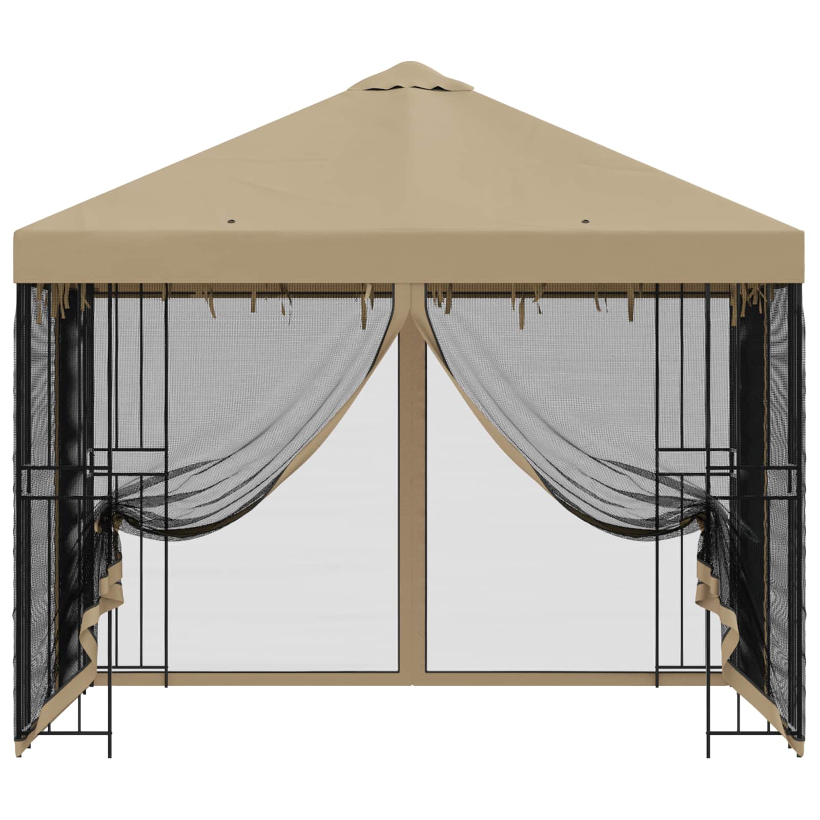 Gazebo da giardino con pareti laterali 3 x 3 m Beige | homemem39