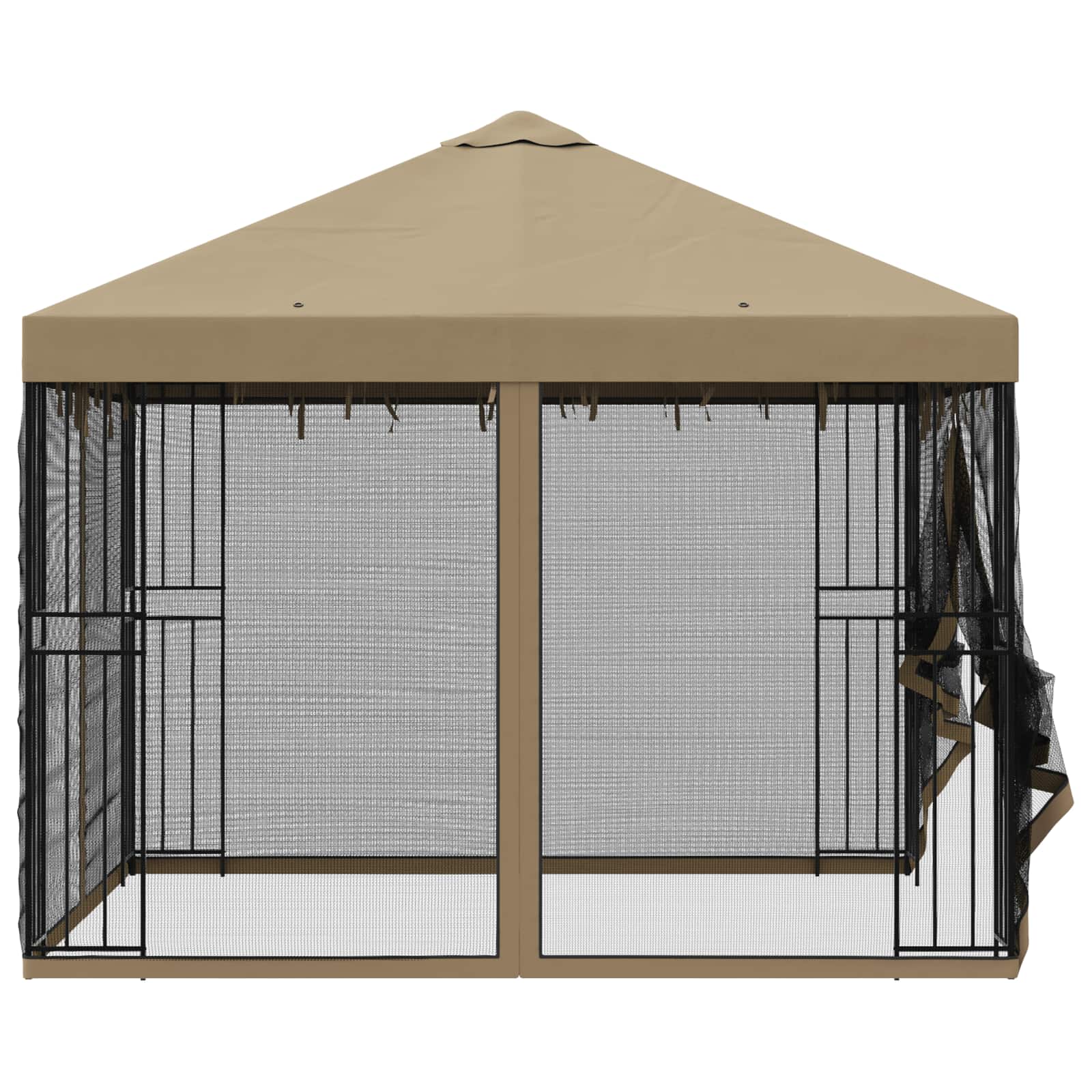 Gazebo da giardino con pareti laterali 3 x 3 m Beige | homemem39