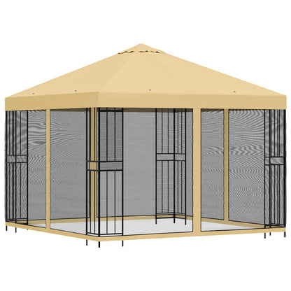 Gazebo da giardino con pareti laterali 3 x 3 m Crema | homemem39