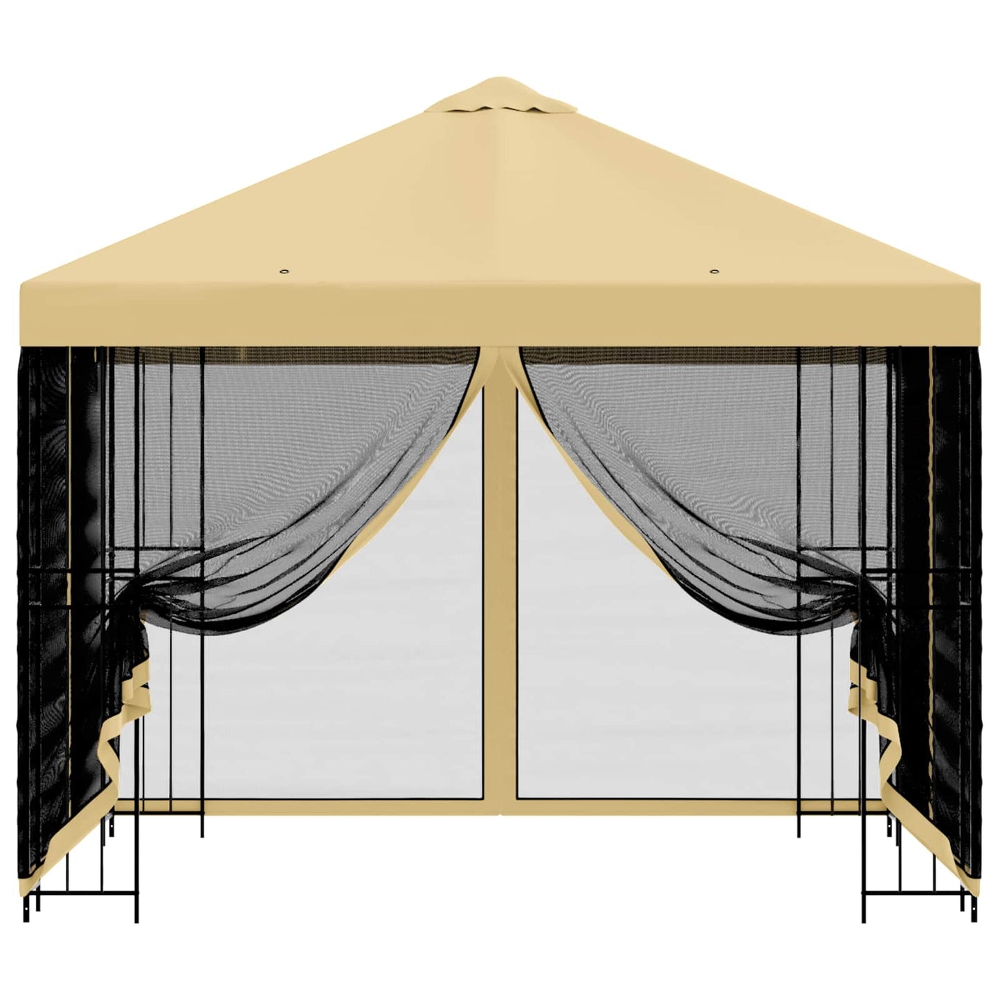 Gazebo da giardino con pareti laterali 3 x 3 m Crema | homemem39