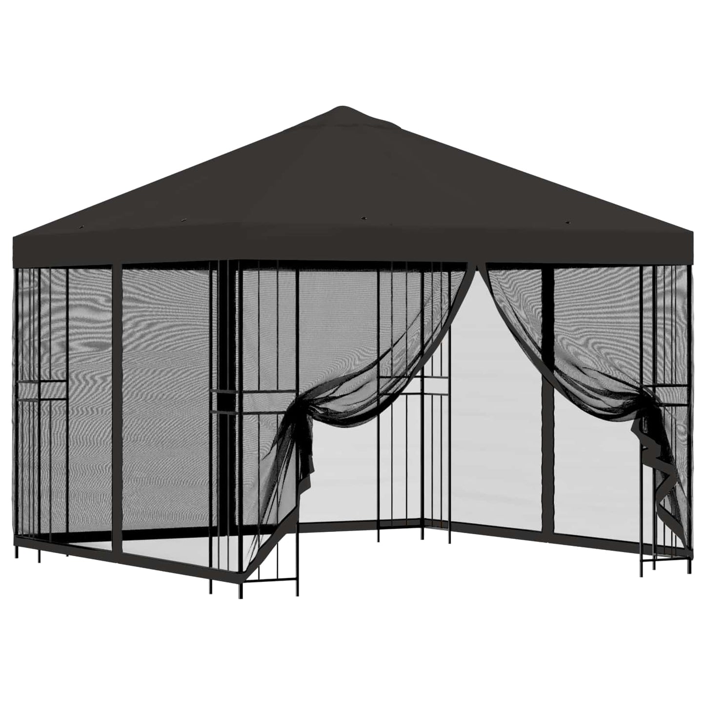 Gazebo da giardino con pareti laterali 3 x 3 m Antracite | homemem39