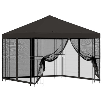 Gazebo da giardino con pareti laterali 3 x 3 m Antracite | homemem39