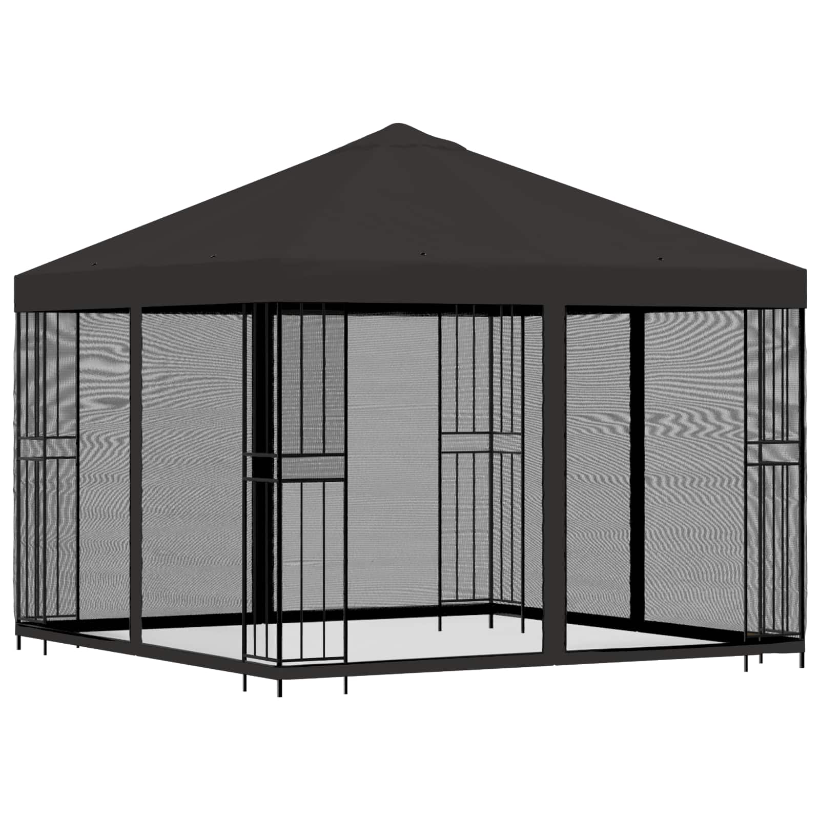 Gazebo da giardino con pareti laterali 3 x 3 m Antracite | homemem39